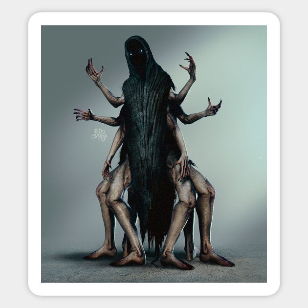 Cursed Hag Art Print Sticker by Odd Jorge